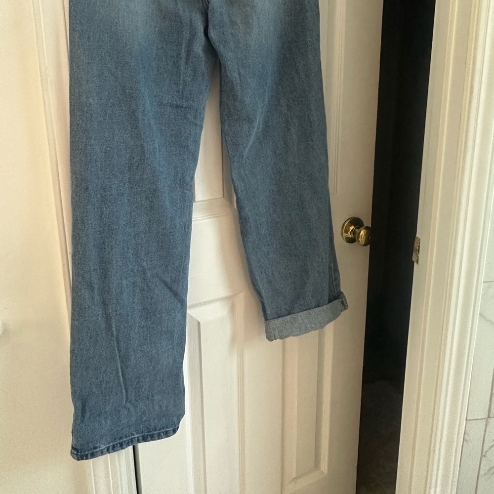 RSQ Relaxed Fit Jeans in Classic Blue Women’s frayed legs - Picture 6 of 6